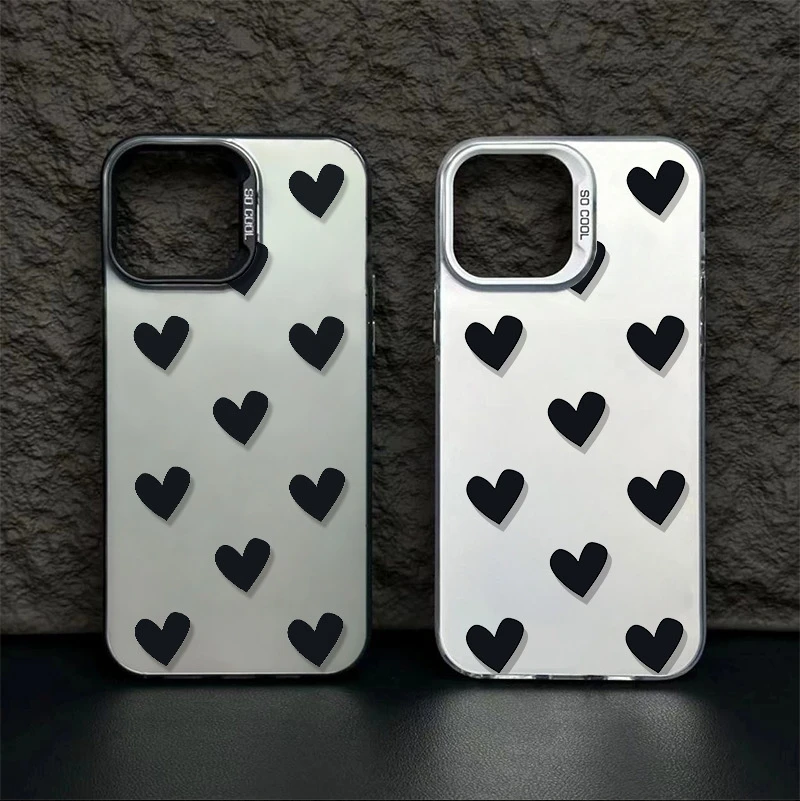 For iPhone 15 Pro Max Case Full Screen Black Heart Pattern Phone Case For iPhone 16E 11 13 14 12 15 XS XR X 7 8 Plus SE 2 Cover
For iPhone 15 Pro Max Case Full Screen Black Heart Pattern Phone Case For iPhone 16E 11 13 14 12 15 XS XR X 7 8 Plus SE 2 Cover