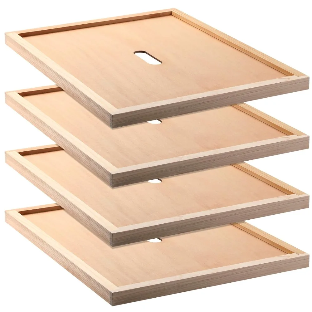 4 Pcs Beehive Inner Cover for 10 Frame Hive Box Cover with Feeding Hole Beehive Insulation Ventilation Inner Cover for Beekeepin
4 Pcs Beehive Inner Cover for 10 Frame Hive Box Cover with Feeding Hole Beehive Insulation Ventilation Inner Cover for Beekeepin