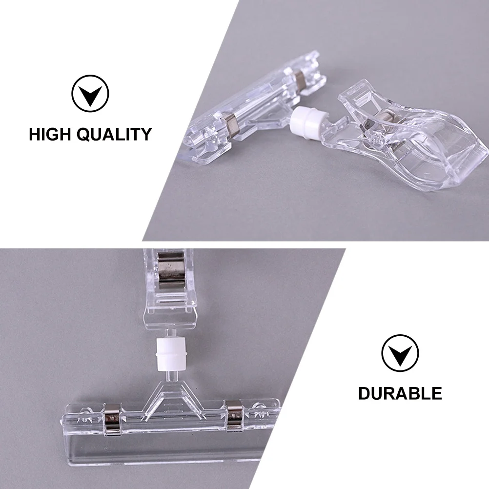 30pcs Transparent Swivel Clip High-Grade Plastic Durable For Supermarket Price Tag Holder Dual-Head Display Clip Sign Clamp 
30pcs Transparent Swivel Clip High-Grade Plastic Durable For Supermarket Price Tag Holder Dual-Head Display Clip Sign Clamp