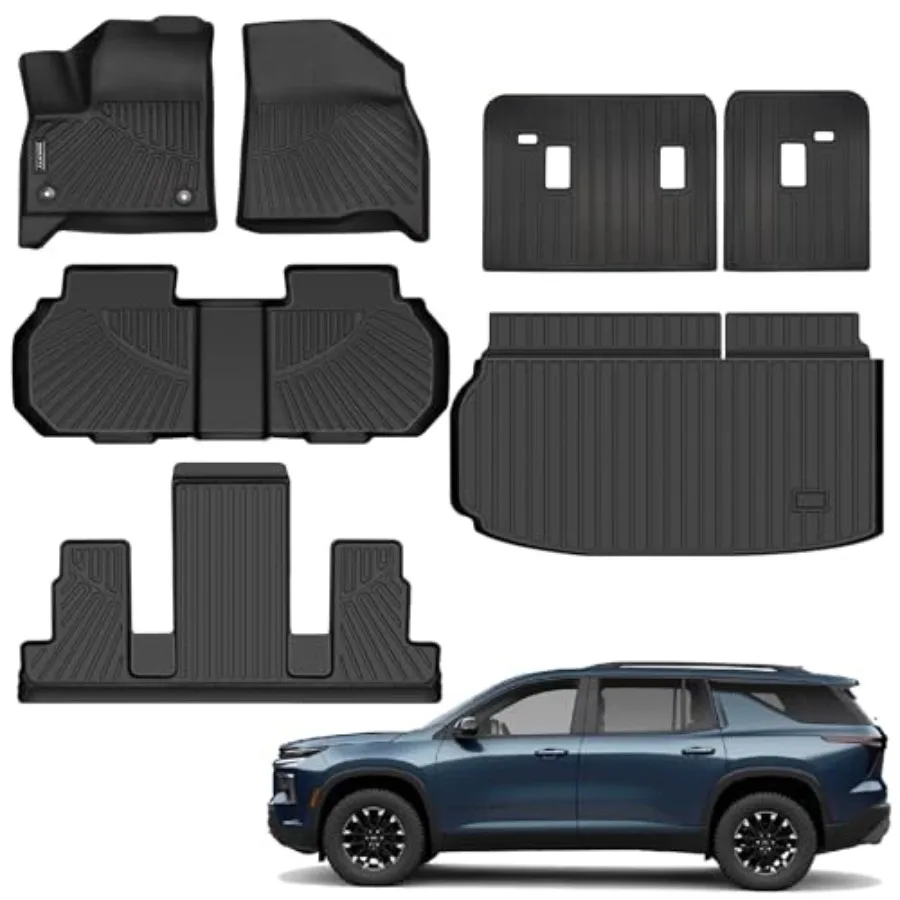 Floor Mats Fit for 2024-2026 Chevrolet Traverse 7 Seats Bucket Seats 3 Row Floor Mats Backrest Mats Trunk Mat Car Accessories B
Floor Mats Fit for 2024-2026 Chevrolet Traverse 7 Seats Bucket Seats 3 Row Floor Mats Backrest Mats Trunk Mat Car Accessories B
