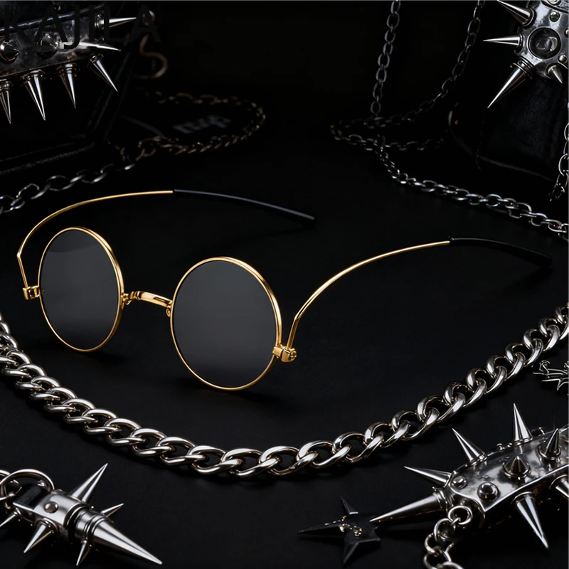 Vintage Small Round Steampunk Sunglasses Men 2025 Luxury Brand Fashion Y2K Punk Metal Frame Sun Glasses For Male Trendy Shades
Vintage Small Round Steampunk Sunglasses Men 2025 Luxury Brand Fashion Y2K Punk Metal Frame Sun Glasses For Male Trendy Shades