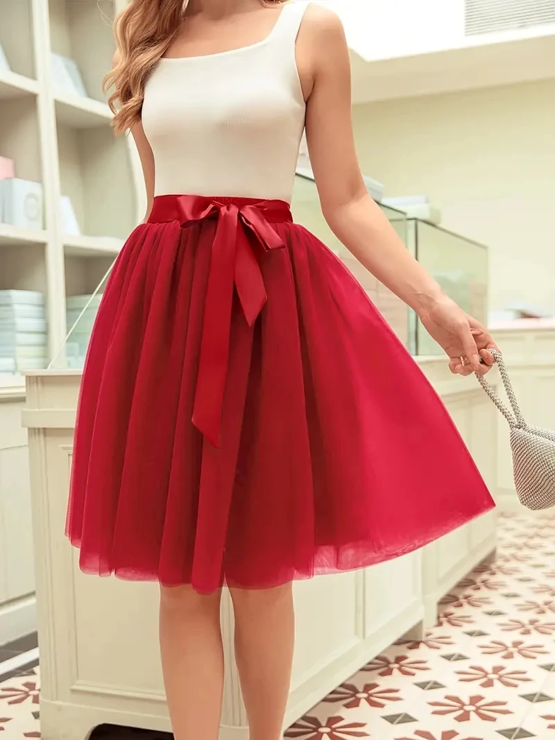 2025 Summer Mini Tutu Skirts 6 Layers Fluffy Tulle Elastic Waist Petticoat With Ribbon Belt Women's Above Knee Ballet Half Slips
2025 Summer Mini Tutu Skirts 6 Layers Fluffy Tulle Elastic Waist Petticoat With Ribbon Belt Women's Above Knee Ballet Half Slips