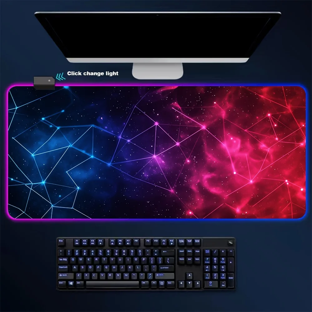 RGB Mouse Pad with LED Lighting And Stitched Edges, Making It Suitable for Office Use And As a Desk Mat for Students
RGB Mouse Pad with LED Lighting And Stitched Edges, Making It Suitable for Office Use And As a Desk Mat for Students