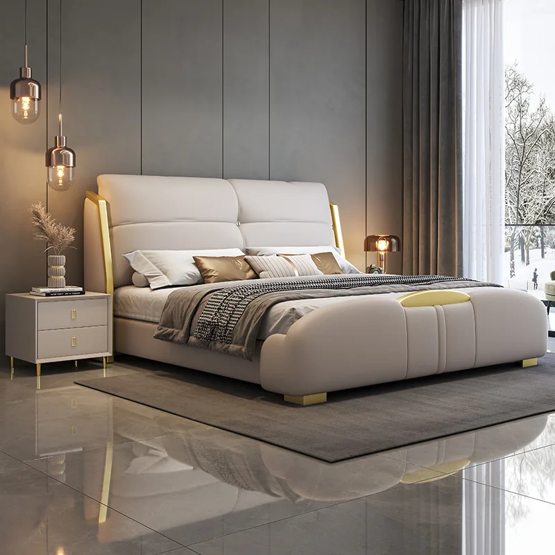 Italian light luxury leather art bed 1.8 meters modern simple high-end atmosphere master bedroom 2.0 meters double bed storage w
Italian light luxury leather art bed 1.8 meters modern simple high-end atmosphere master bedroom 2.0 meters double bed storage w