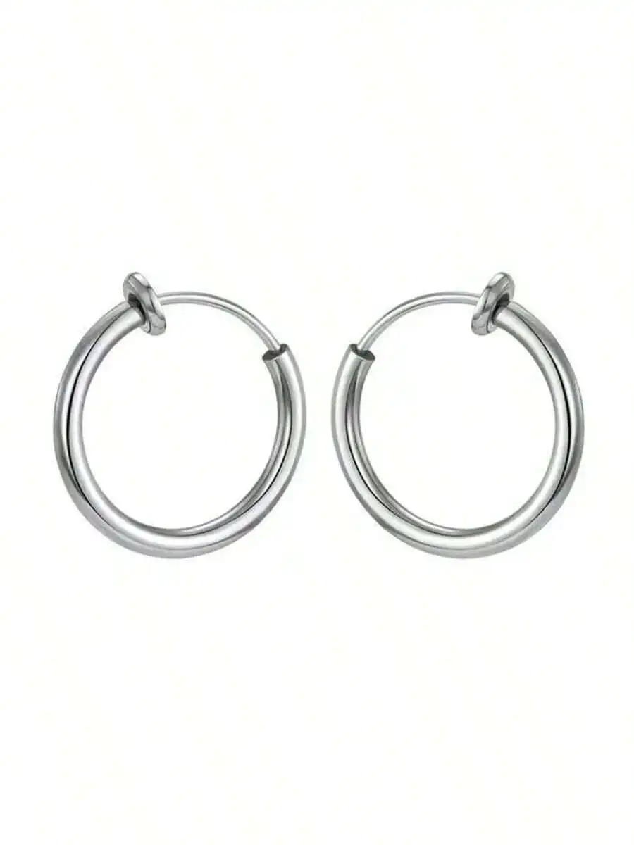 Unisex Clip On Hoop Earrings No Piercing Spring Closure Stainless Steel
Unisex Clip On Hoop Earrings No Piercing Spring Closure Stainless Steel