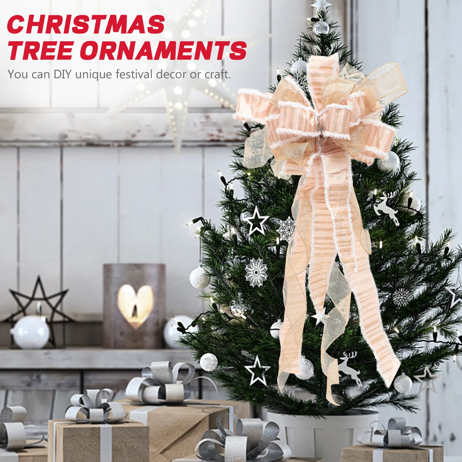 Outdoor Christmas Decorations Tree Top Bow Large Wedding Treetop Bowknot Rose Gold Ornaments
Outdoor Christmas Decorations Tree Top Bow Large Wedding Treetop Bowknot Rose Gold Ornaments