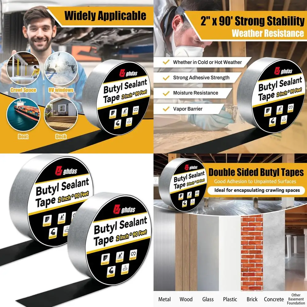2 рулона двусторонней черной бутиловой ленты длиной 90 футов для стен подвалов, окон автодомов, террас, лодок — водонепроницаемая и устойчивая к атмосферным воздействиям
2 рулона двусторонней черной бутиловой ленты длиной 90 футов для стен подвалов, окон автодомов, террас, лодок — водонепроницаемая и устойчивая к атмосферным воздействиям