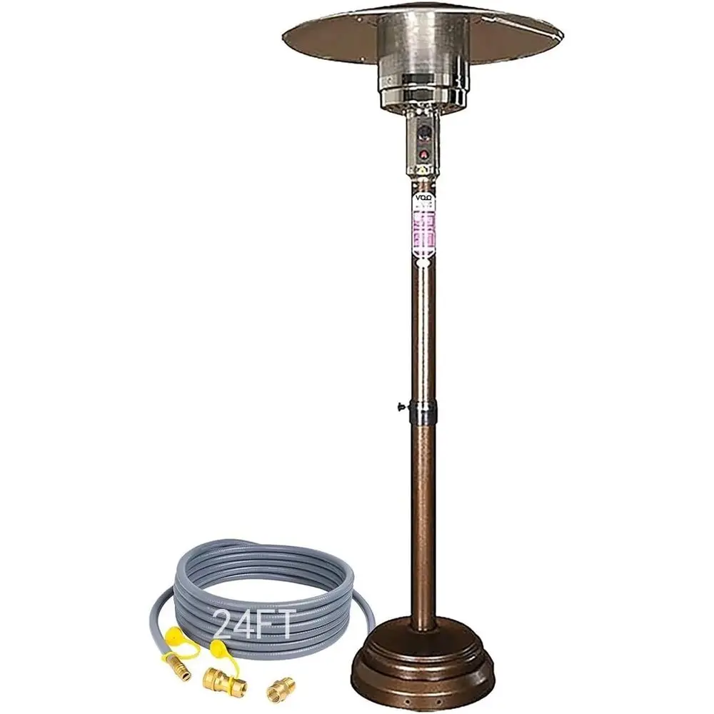 Adjustable Height Outdoor Gas Patio Heater with 24-Foot Hose, Suitable for Spring and Autumn Use
Adjustable Height Outdoor Gas Patio Heater with 24-Foot Hose, Suitable for Spring and Autumn Use