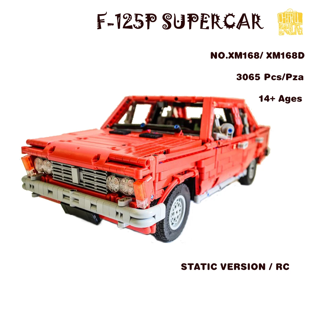 MOC XM168 F-125PII SUPERCAR Model With PDF Drawings Building Blocks Bricks Kids DIY Toys Birthday Christmas Gifts
MOC XM168 F-125PII SUPERCAR Model With PDF Drawings Building Blocks Bricks Kids DIY Toys Birthday Christmas Gifts