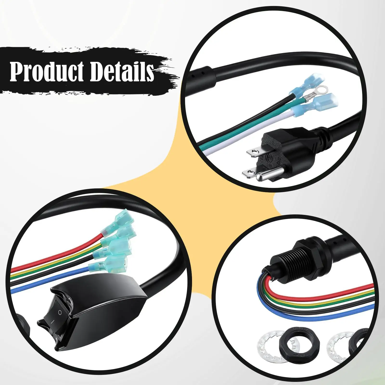 2Pcs Power Cord Parts, Easy to Install, Rubber Power Control Repair Parts, Accessory, Switch Cord Vacuum Attachments Replacement
2Pcs Power Cord Parts, Easy to Install, Rubber Power Control Repair Parts, Accessory, Switch Cord Vacuum Attachments Replacement