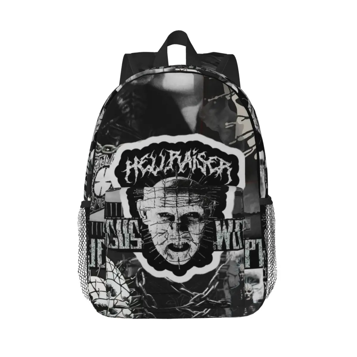 Metal Pinhead Hellraiser Puzzlebox Halloween Backpack Hot Sale Daypack Boys Girls BookBag Shoulder Bags for Men Women School Bag
Metal Pinhead Hellraiser Puzzlebox Halloween Backpack Hot Sale Daypack Boys Girls BookBag Shoulder Bags for Men Women School Bag