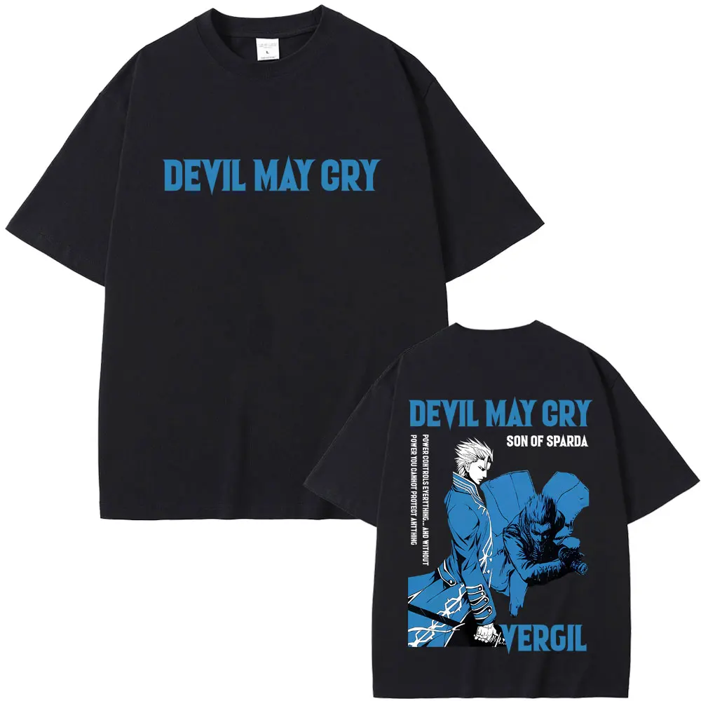 Anime Devil May Cry Son of Sparda Vergil Graphic T-shirt Men Women Casual Cotton Vintage T Shirt Male Fashion Oversized T-shirts
Anime Devil May Cry Son of Sparda Vergil Graphic T-shirt Men Women Casual Cotton Vintage T Shirt Male Fashion Oversized T-shirts