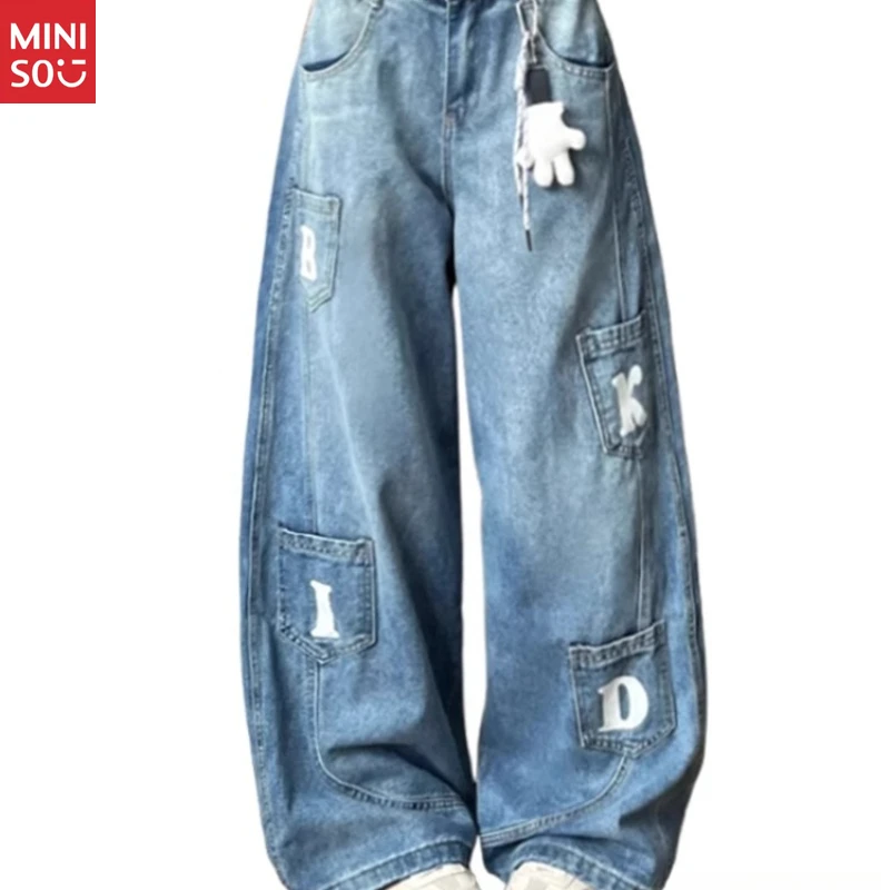Miniso Plus Size Cargo Jeans, Multi-Pocket Wide Leg, 2025 Streetwear Letter Denim
Miniso Plus Size Cargo Jeans, Multi-Pocket Wide Leg, 2025 Streetwear Letter Denim
