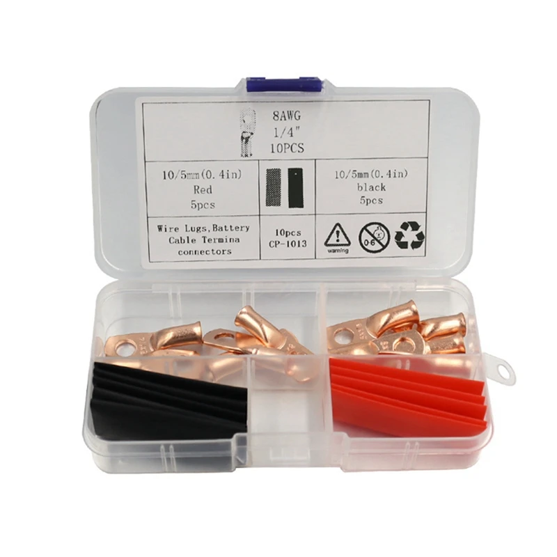 AWG8X1/4, медная фотокамера, кольцевой разъем, Концевая термоусадочная трубка для аккумулятора
AWG8X1/4, медная фотокамера, кольцевой разъем, Концевая термоусадочная трубка для аккумулятора