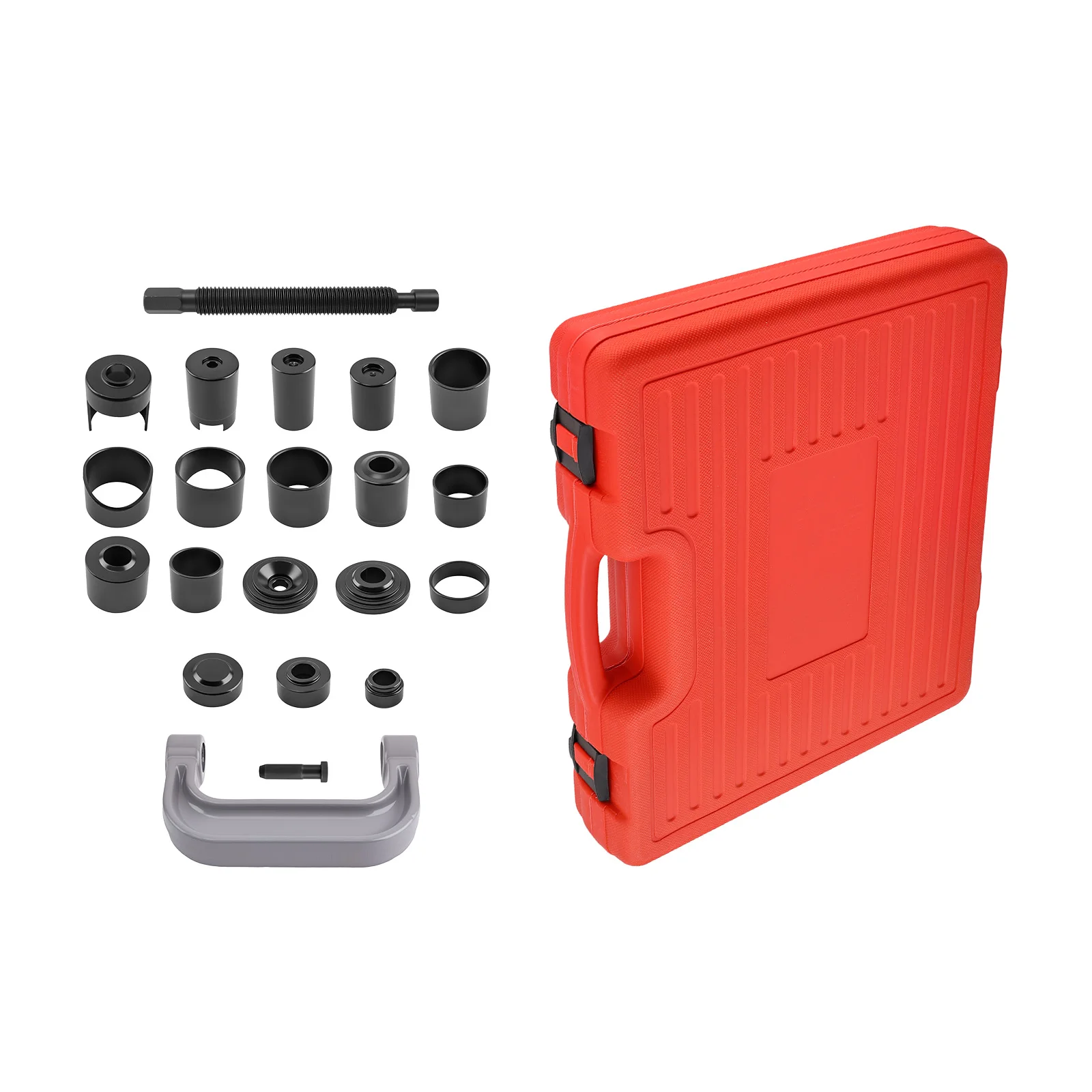 Ball Joint Press Service Set for Vehicle Repair with Storage Case & 9 Adapters
Ball Joint Press Service Set for Vehicle Repair with Storage Case & 9 Adapters