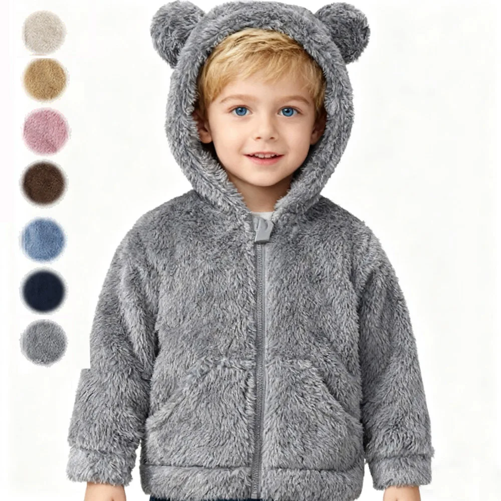  Toddler Kids Pocketed Fleece Hooded Jacket Coat with Ears Zipper Lightweight Long Sleeve Thick Warm Outerwear
Toddler Kids Pocketed Fleece Hooded Jacket Coat with Ears Zipper Lightweight Long Sleeve Thick Warm Outerwear