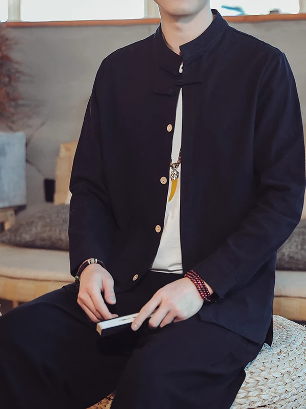 Мужская длинная рубашка из хлопка и льна, повседневная, в китайском стиле, на пуговицах, дышащая, свободного кроя, осенняя, модная, топ
Мужская длинная рубашка из хлопка и льна, повседневная, в китайском стиле, на пуговицах, дышащая, свободного кроя, осенняя, модная, топ