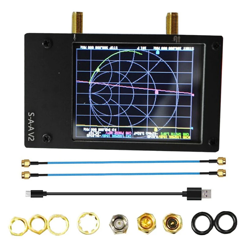ABKD Nanovna S-A-A V2 Vector Network Analyzer 2.8 Inch Spectrum Analyzer Supports 50Khz-3Ghz Antenna Network Analyzer
ABKD Nanovna S-A-A V2 Vector Network Analyzer 2.8 Inch Spectrum Analyzer Supports 50Khz-3Ghz Antenna Network Analyzer