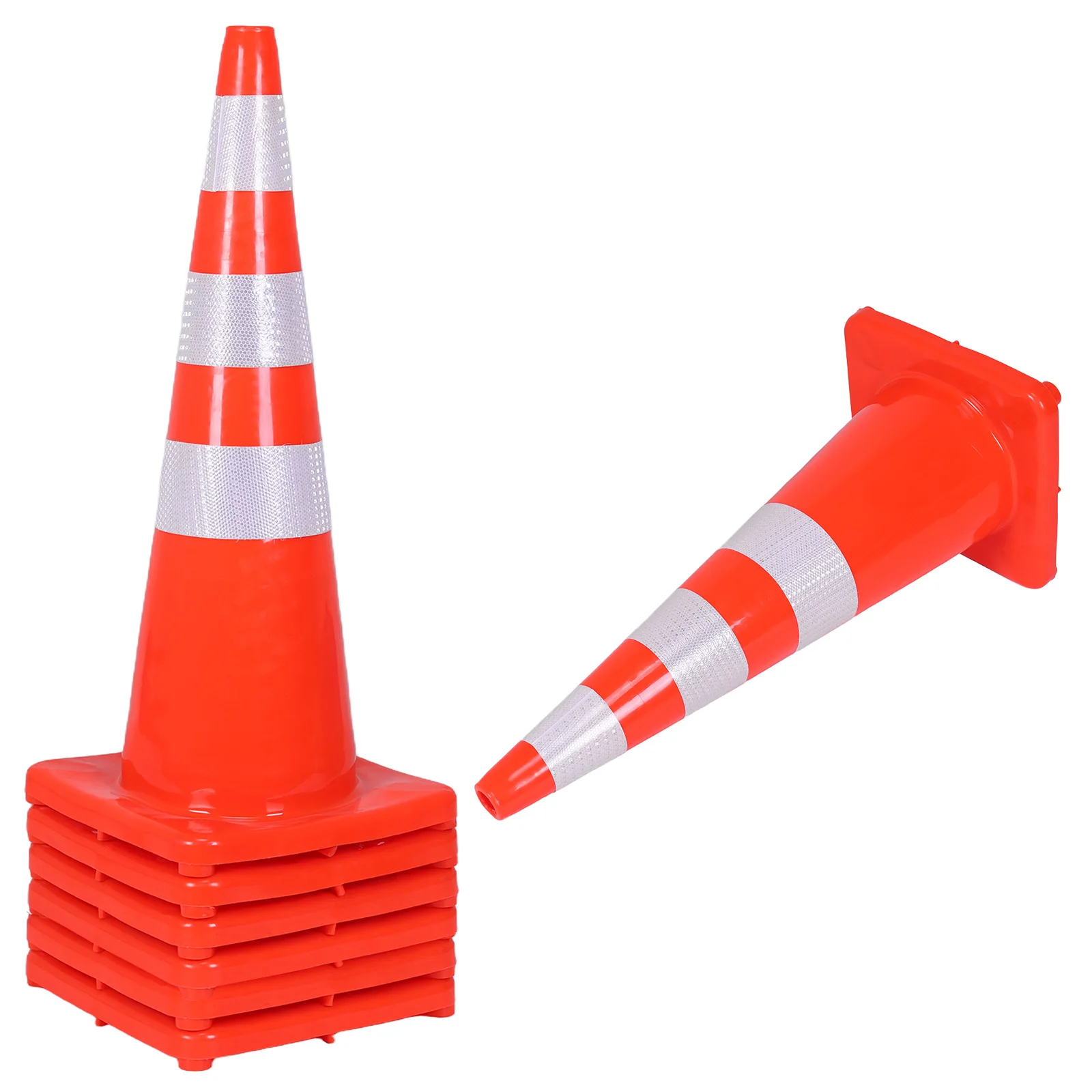 35-дюймовые 6-пакетовые строительные конусы со светоотражающими ошейниками. Пластиковые защитные конусы для дорожных дорожек и парковок.
35-дюймовые 6-пакетовые строительные конусы со светоотражающими ошейниками. Пластиковые защитные конусы для дорожных дорожек и парковок.