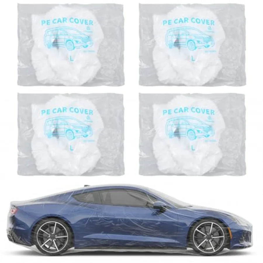 4 Pack Disposable Car Cover Plastic Car Cover, Universal Waterproof Clear Cars Covers with Elastic Bands, Cars Covers for SUV O
4 Pack Disposable Car Cover Plastic Car Cover, Universal Waterproof Clear Cars Covers with Elastic Bands, Cars Covers for SUV O