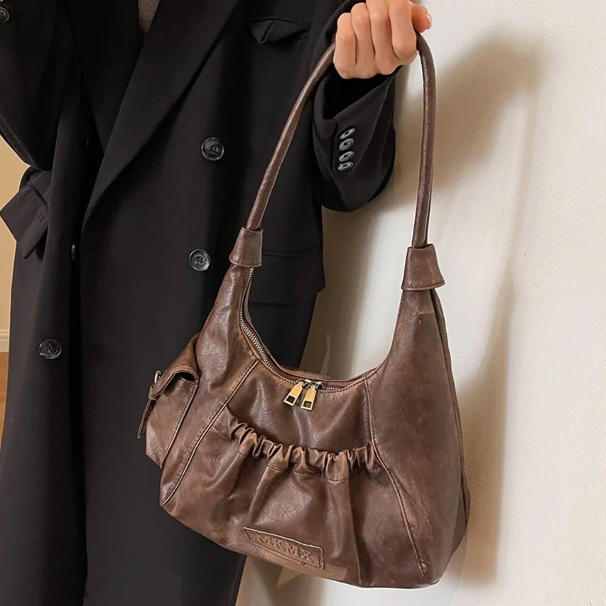 2024 Korean Brand Women Bag Vintage Leather Fashion Shoulder Bags Ladies High Quality Underarm Bag Retro Solid Designer Handbags
2024 Korean Brand Women Bag Vintage Leather Fashion Shoulder Bags Ladies High Quality Underarm Bag Retro Solid Designer Handbags