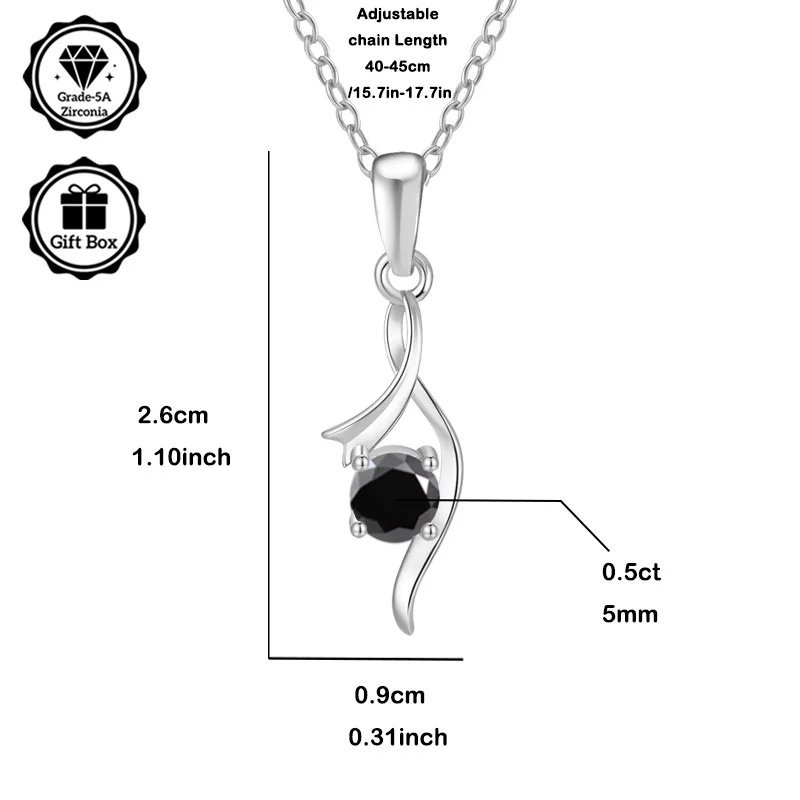LAMVOICE Jewelry for women, christmas gift high quality gift, 0.5 carat zirconia necklace, S925 sterling silver necklace
LAMVOICE Jewelry for women, christmas gift high quality gift, 0.5 carat zirconia necklace, S925 sterling silver necklace