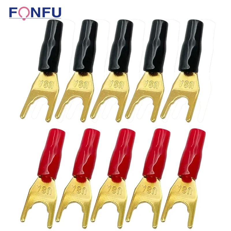 20Pcs/4Pairs Y/U type Banana Connectors Solderless Fork Gold Plated Speaker Banana Plug Adapter
20Pcs/4Pairs Y/U type Banana Connectors Solderless Fork Gold Plated Speaker Banana Plug Adapter