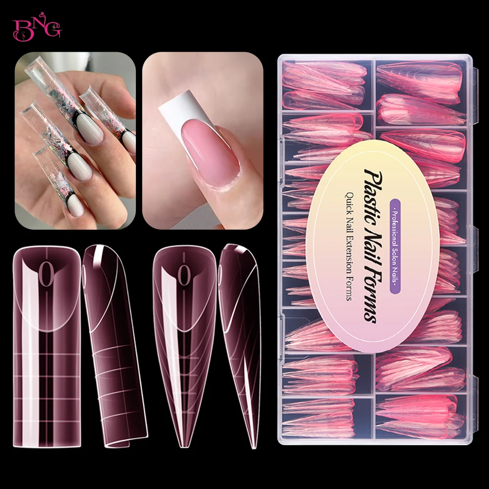 BNG Almond French Dual Forms for Builder Gel Acrylic Nail Extension Molds Square Reusable Plastic Nail Forms 15 Sizes 150Pcs
BNG Almond French Dual Forms for Builder Gel Acrylic Nail Extension Molds Square Reusable Plastic Nail Forms 15 Sizes 150Pcs