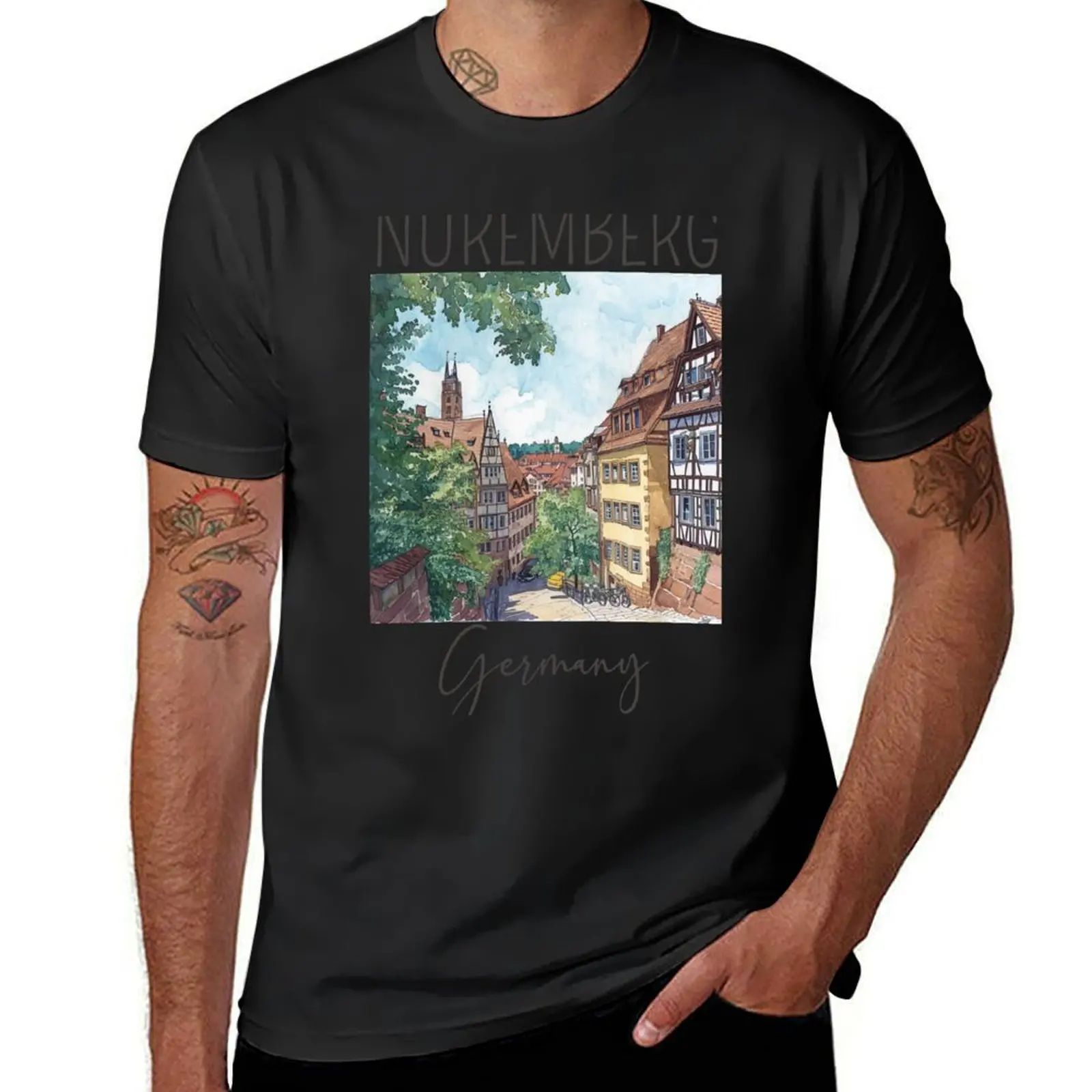 Watercolor Design of Nuremberg / Nürnberg - Germany / Deutschland T-Shirt hippie clothes sublime oversized mens vintage t shirts
Watercolor Design of Nuremberg / Nürnberg - Germany / Deutschland T-Shirt hippie clothes sublime oversized mens vintage t shirts