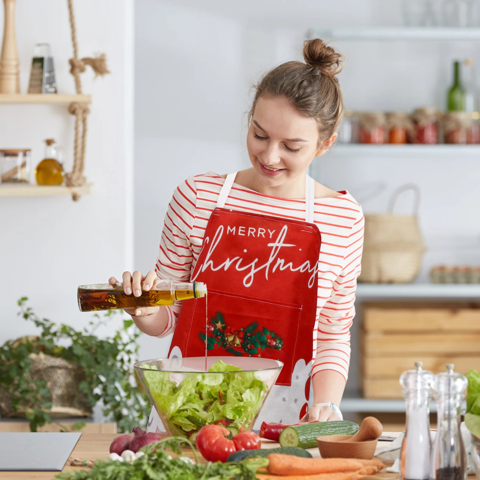 1Pcs Adorable Christmas Apron Sleeveless Unisex Kitchen Cooking Polyester Festive Decor Adjustable Neck Christmas Apron
1Pcs Adorable Christmas Apron Sleeveless Unisex Kitchen Cooking Polyester Festive Decor Adjustable Neck Christmas Apron