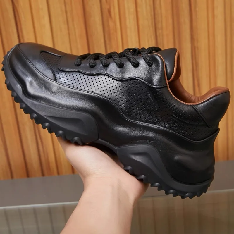 Роскошная мужская повседневная обувь из натуральной кожи, толстая подошва, увеличивающая рост, дышащие модные кроссовки, уличная молодежная модная спортивная обувь
Роскошная мужская повседневная обувь из натуральной кожи, толстая подошва, увеличивающая рост, дышащие модные кроссовки, уличная молодежная модная спортивная обувь