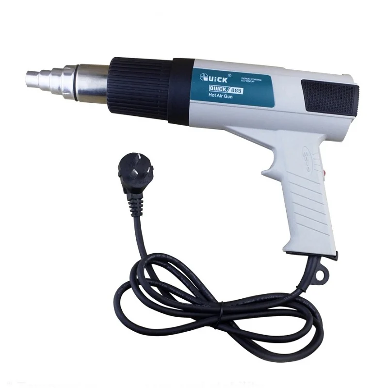 QUICK 885W Portable Heating Gun Handheld Hot Air Gun For Mobile Phone Motherboard BGA NAND Chip Disassebly Repair Tool
QUICK 885W Portable Heating Gun Handheld Hot Air Gun For Mobile Phone Motherboard BGA NAND Chip Disassebly Repair Tool
