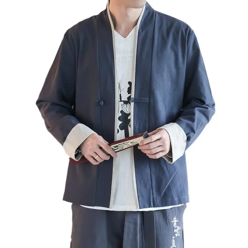 Autumn Vintage Shirt Men Fashion patchwork Streetwear Cardigan Blouse Plus size Kungfu clothes 5XL 6XL t shirts vintage men
Autumn Vintage Shirt Men Fashion patchwork Streetwear Cardigan Blouse Plus size Kungfu clothes 5XL 6XL t shirts vintage men