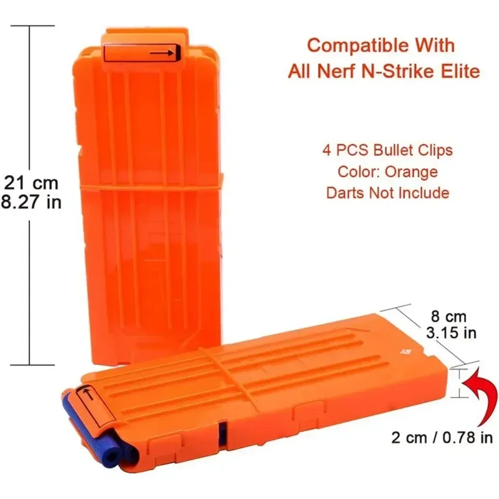 Загрузочные клипсы WW-Bullet Clips, 4 шт., на 12 стрелок, для быстрой перезарядки, для бластера Nerf N-Strike Elite (оранжевые)
Загрузочные клипсы WW-Bullet Clips, 4 шт., на 12 стрелок, для быстрой перезарядки, для бластера Nerf N-Strike Elite (оранжевые)