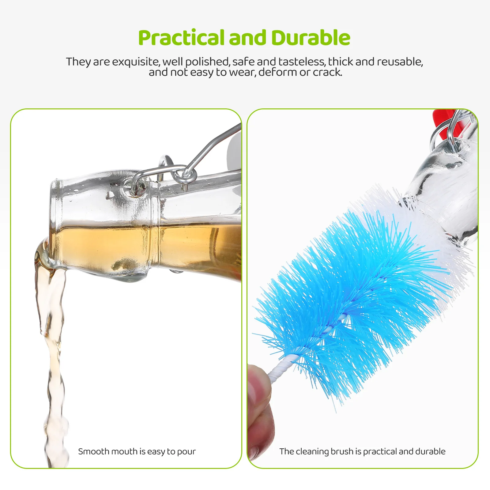 6Pcs Clear Glass Bottles with Buckle Lid for Cold Drinks Milk Tea Homemade Beverages Swing Top Bottles with Lid
6Pcs Clear Glass Bottles with Buckle Lid for Cold Drinks Milk Tea Homemade Beverages Swing Top Bottles with Lid