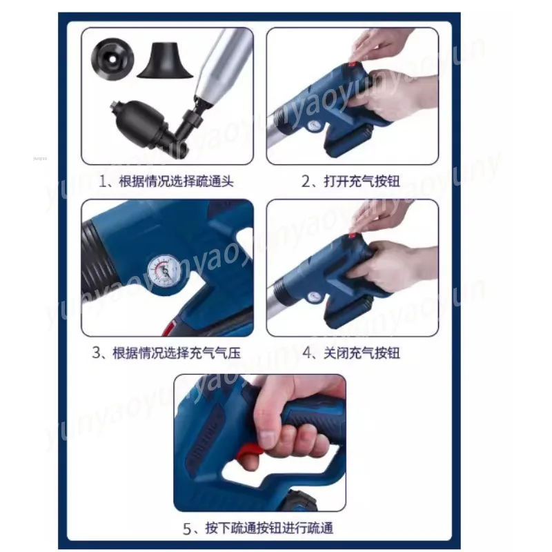 High Pressure Sewer Dredging Machine Toilet Pipe Blockage Remover Drain Clog Cleaner Special Pipeline Unclog Tool
High Pressure Sewer Dredging Machine Toilet Pipe Blockage Remover Drain Clog Cleaner Special Pipeline Unclog Tool