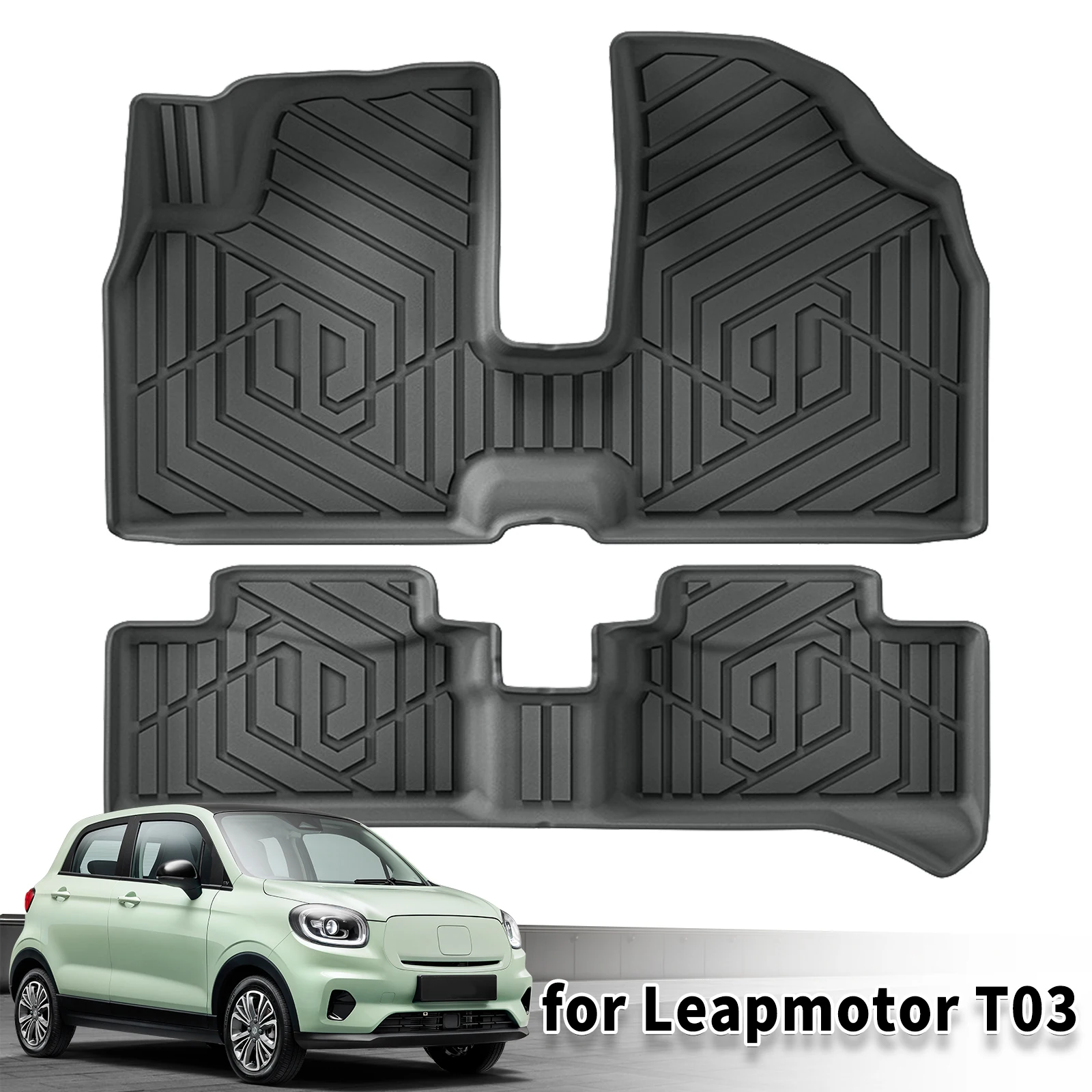for Leapmotor T03 LHD 2024 2025 2026 Eco-Friendly TPE Car Floor Mats & Trunk Mats, All-Weather Protection
for Leapmotor T03 LHD 2024 2025 2026 Eco-Friendly TPE Car Floor Mats & Trunk Mats, All-Weather Protection