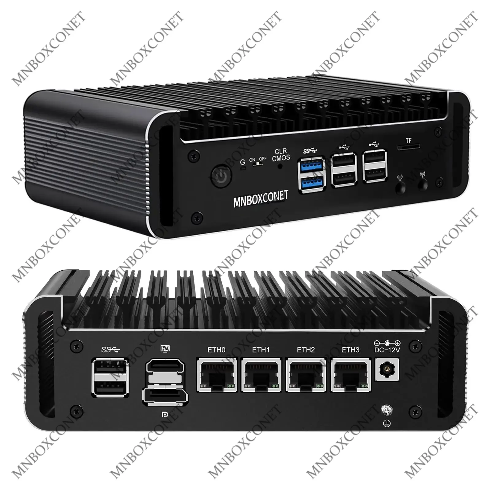 MNBOXCONET Mini PC N150 Firewall Fanless (up to 3.6GHz), DDR5 Barebone Micro Appliance Hardware Computer 4 x 2.5GbE I226-V LAN,
MNBOXCONET Mini PC N150 Firewall Fanless (up to 3.6GHz), DDR5 Barebone Micro Appliance Hardware Computer 4 x 2.5GbE I226-V LAN,
