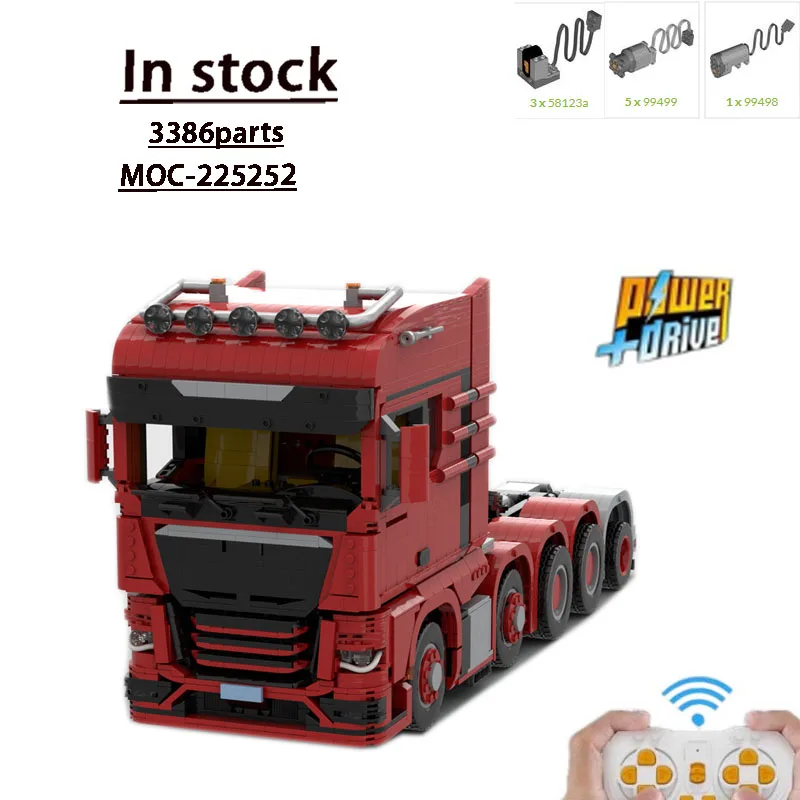 MOC-225252 MAN TGX 10X4 Truck (Tractor) Building Block Model 3386 PartsMOC Creative Boy Kids Birthday Building Block Toy Gift
MOC-225252 MAN TGX 10X4 Truck (Tractor) Building Block Model 3386 PartsMOC Creative Boy Kids Birthday Building Block Toy Gift