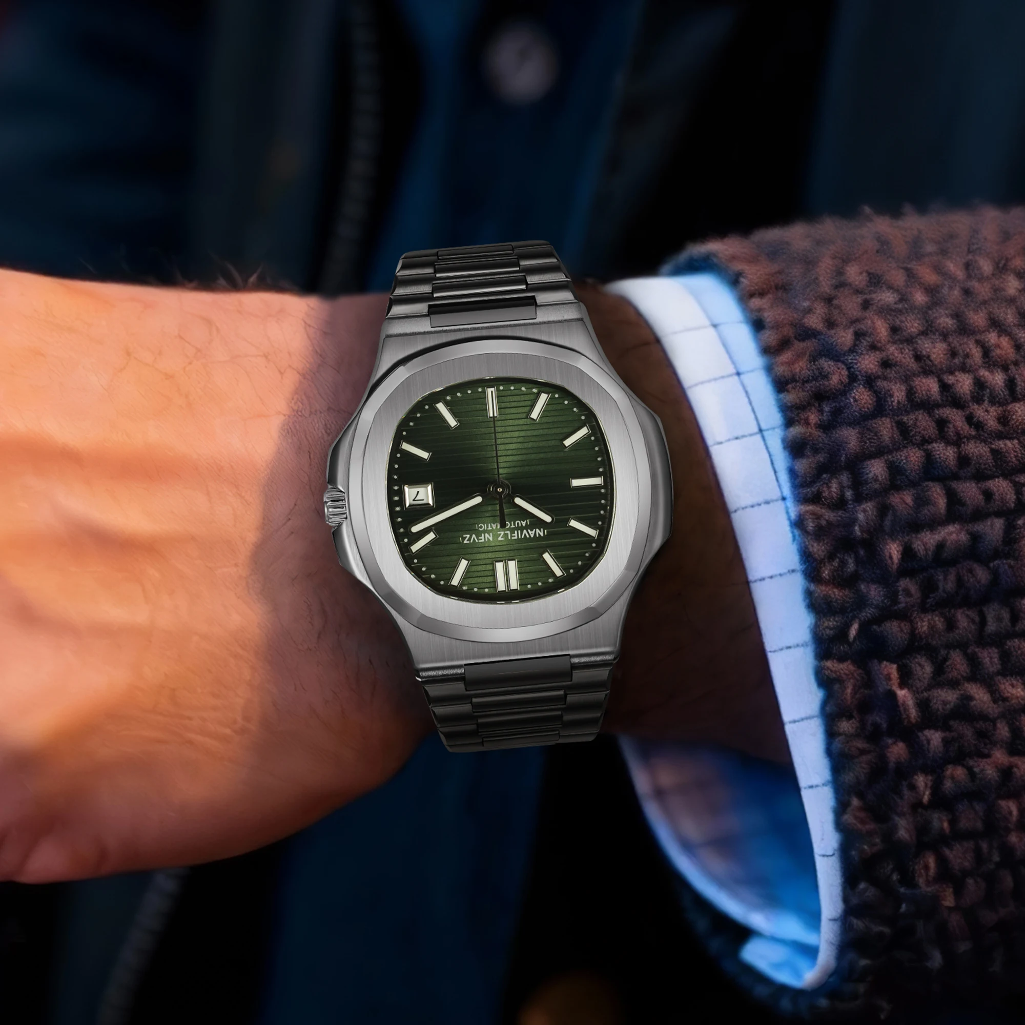 Мужские часы NAVIFLZ NFVZ 2025: Новые классические люксовые автоматические часы для мужчин, нержавеющая сталь, сапфировое стекло, механический механизм 8215
Мужские часы NAVIFLZ NFVZ 2025: Новые классические люксовые автоматические часы для мужчин, нержавеющая сталь, сапфировое стекло, механический механизм 8215