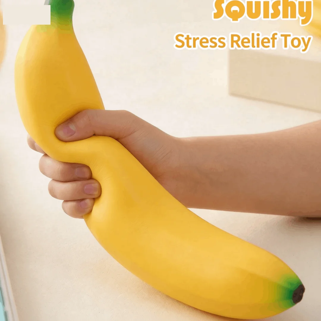 New Cute Giant Slow Rising Banana Squishy Stress Relief Fidget Toy Stretchy Soft Decompression Realistic Food Novelty Toys
New Cute Giant Slow Rising Banana Squishy Stress Relief Fidget Toy Stretchy Soft Decompression Realistic Food Novelty Toys