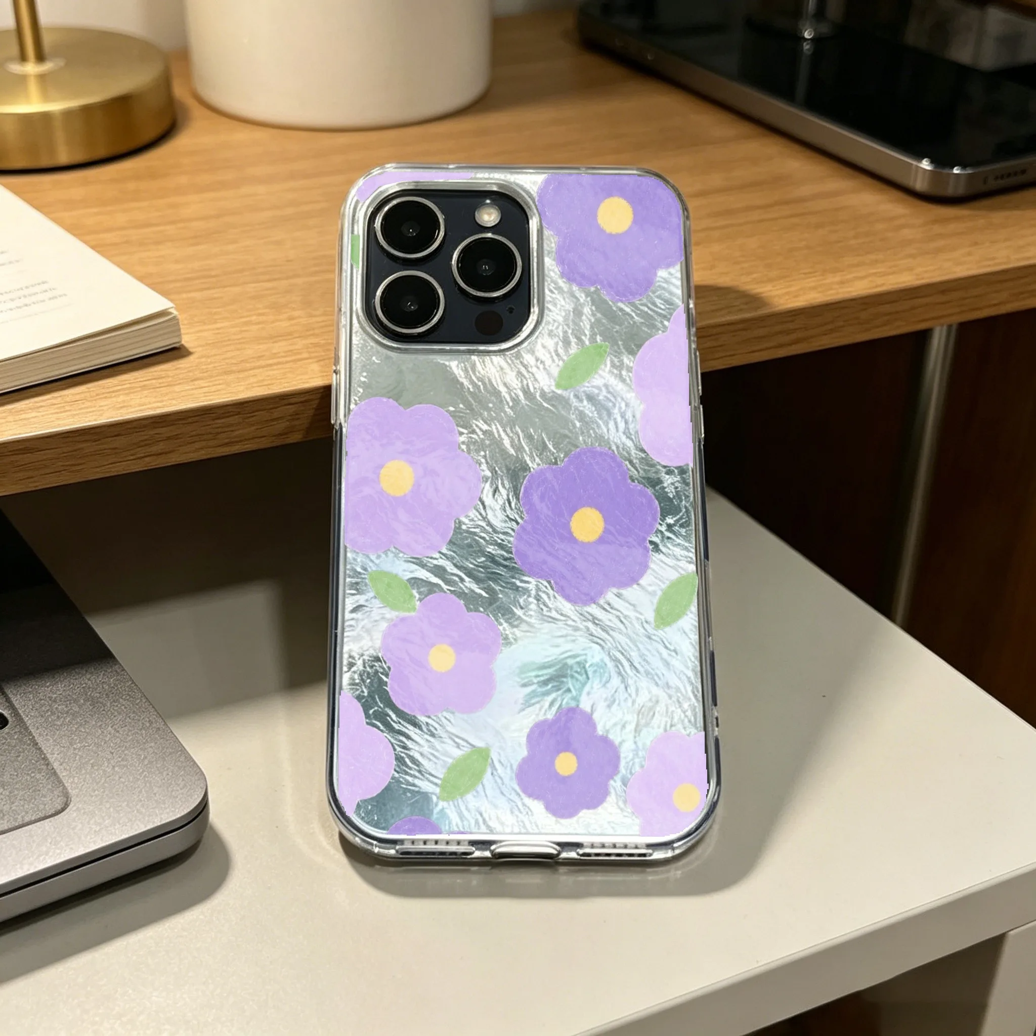 Large Cutout Glacier Pattern IMD Phone Case for iPhone Floral Phone Case, Purple Flowers, Transparent Buttons Shockproof Air Corner Bumper Clear Camera Frame TPU+PC Protective Cover
Large Cutout Glacier Pattern IMD Phone Case for iPhone Floral Phone Case, Purple Flowers, Transparent Buttons Shockproof Air Corner Bumper Clear Camera Frame TPU+PC Protective Cover