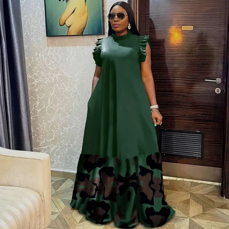 African Dress for Women Camouflage Print Patchwork Robes Africa Clothing Summer New Fashion Streetwear Maxi Dress Vestidos
African Dress for Women Camouflage Print Patchwork Robes Africa Clothing Summer New Fashion Streetwear Maxi Dress Vestidos