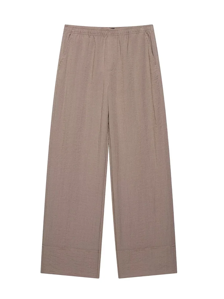 SIYANG Women Fashion Khaki Front Zipper Straight Pants Vintage Mid Waist Full Length Female Chic Lady Trousers
SIYANG Women Fashion Khaki Front Zipper Straight Pants Vintage Mid Waist Full Length Female Chic Lady Trousers