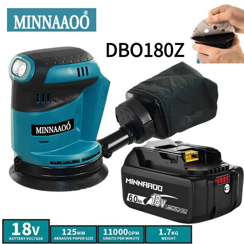 DBO180Z Cordless Disc Orbital Sander 18V Cordless Disc Polisher Tool for Makita Battery 18V
DBO180Z Cordless Disc Orbital Sander 18V Cordless Disc Polisher Tool for Makita Battery 18V