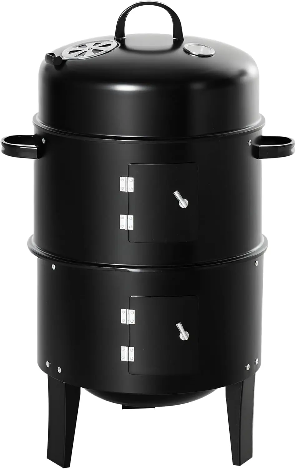 Outdoor Camping, Picnic, and Backyard Cooking Use, No Specific Material Mentioned, Black Color, 3-in-1 Vertical Design, 16\
Outdoor Camping, Picnic, and Backyard Cooking Use, No Specific Material Mentioned, Black Color, 3-in-1 Vertical Design, 16\
