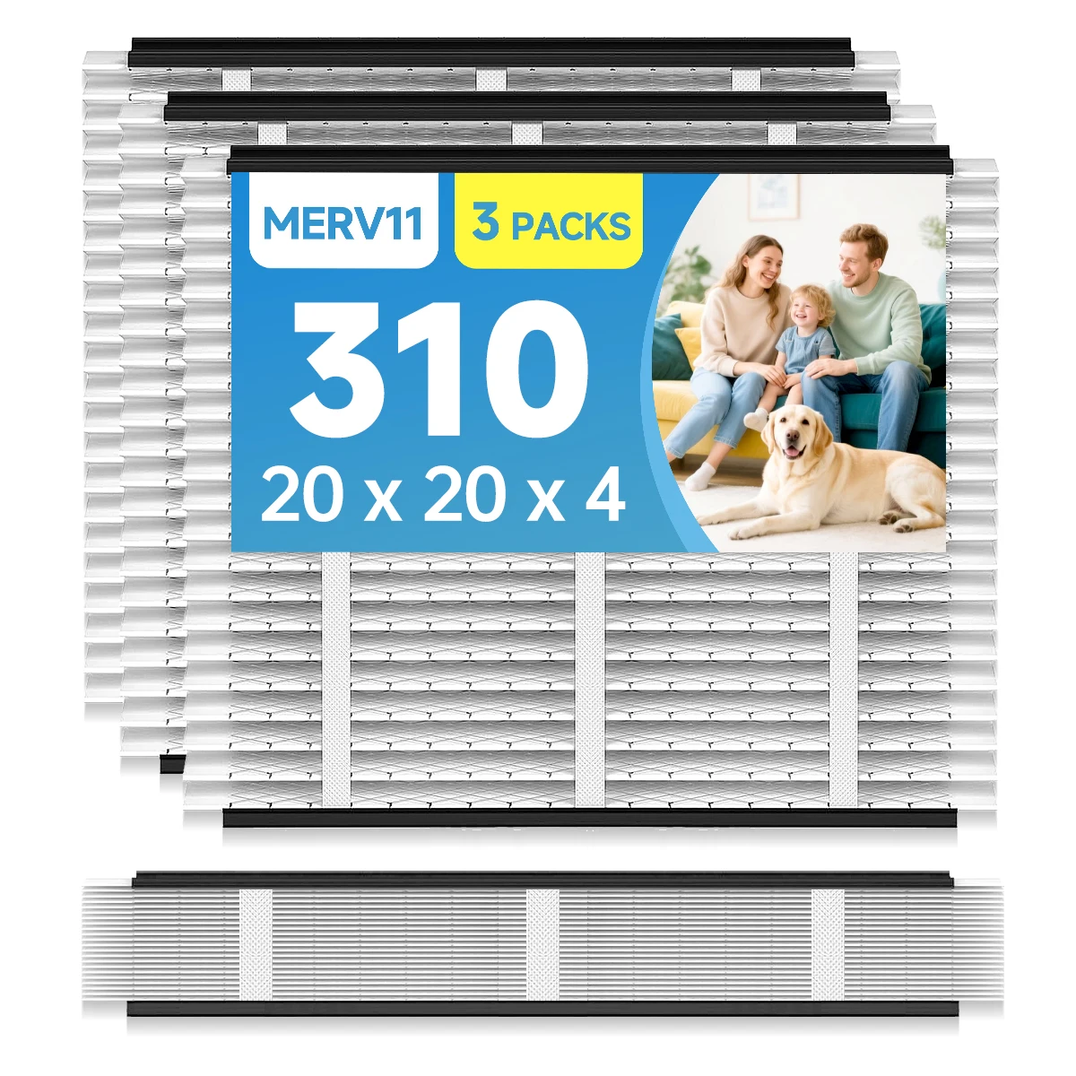 310 Replacement Air Filter 20x20x4 MERV 11 Compatible with Air Purifiers Model 1310 2310 3310 4300 HVAC AC Furnace Filter 3Packs
310 Replacement Air Filter 20x20x4 MERV 11 Compatible with Air Purifiers Model 1310 2310 3310 4300 HVAC AC Furnace Filter 3Packs