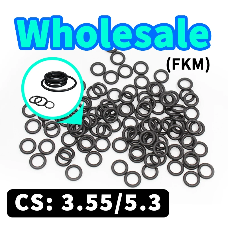 FKM O-ring CS3.55/5.3mm thickness wholesale Sealing element Black fluororubber gasket seal ring rubber elastic Free Shipping
FKM O-ring CS3.55/5.3mm thickness wholesale Sealing element Black fluororubber gasket seal ring rubber elastic Free Shipping