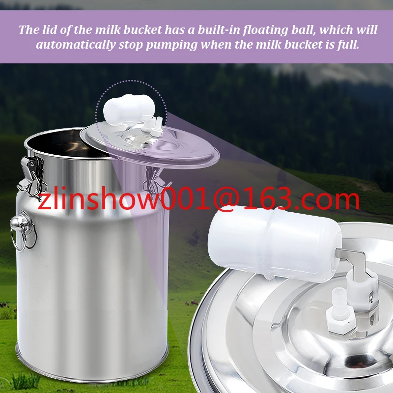10L Electric Milking Machine Stainless Steel Milker Farm Cow Goat Vacuum Suction Pump Automatic Cattle Milking Machines
10L Electric Milking Machine Stainless Steel Milker Farm Cow Goat Vacuum Suction Pump Automatic Cattle Milking Machines