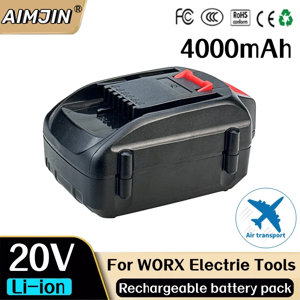 20V 4000mAh Lithium-Ion Large-Capacity Rechargeable Battery Suitable for Power Tool WORX
20V 4000mAh Lithium-Ion Large-Capacity Rechargeable Battery Suitable for Power Tool WORX